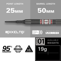 19g Dartset Gabriel Clemens 95K Soft Tip