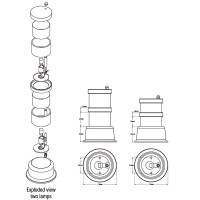 Toplight 2 fach rt/ws Chrom Tower