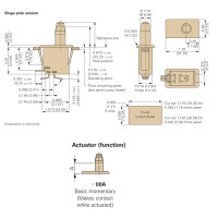 Serviceschalter einpolig 4.8 x 0.5 mm E69-00A