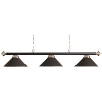 Lampe 3 flammig Lampenschirm Leder schwarz