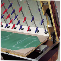 Fussballtisch Garlando Champion F2, Glasspielfeld, E-Münzein