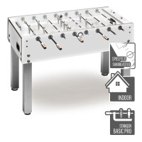 Fussballtisch Garlando G500 Pure White sandgestrahlt