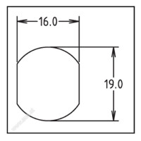 Schlüsselschalter KD43,5mm Lock D=16x19 key no return Assa D