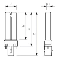 Energiesparlampe PL-S 7W/827 Phillips