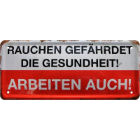 Metallschild  28x12 cm Rauchen gefä gallery