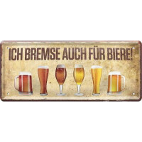 Metallschild  28x12 cm Bremse auch f&uum gallery