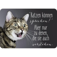 Hänge Blechschild Katzen sprechen gallery