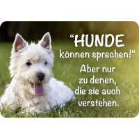 Hänge Blechschild Hunde sprechen gallery