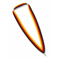 Medaillenband schwarz / rot / gelb