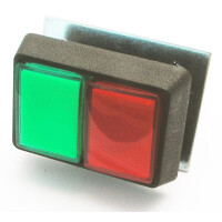 Leuchttaster Doppelt 37x53  rot/Grün